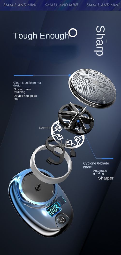 This stylish mini electric shaver offers long - lasting battery life with a visible battery display. It's washable, pocket - sized for easy portability, features a rotary design and comes with magnetic razor heads. Owning it will bring you a fresh feeling every day.