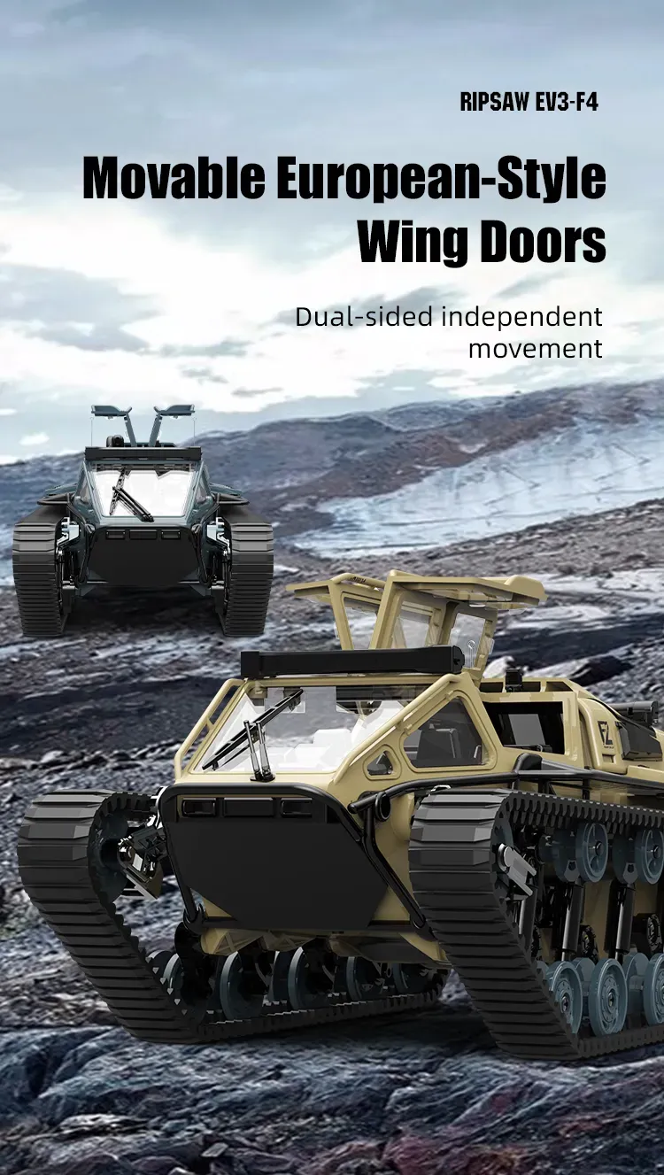 JJRC C8812 LED Light Full Scale Tracked Tank Simulation Model Toy RC Car Model