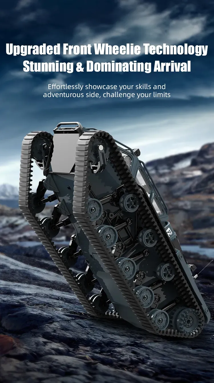 JJRC C8812 LED Light Full Scale Tracked Tank Simulation Model Toy RC Car Model