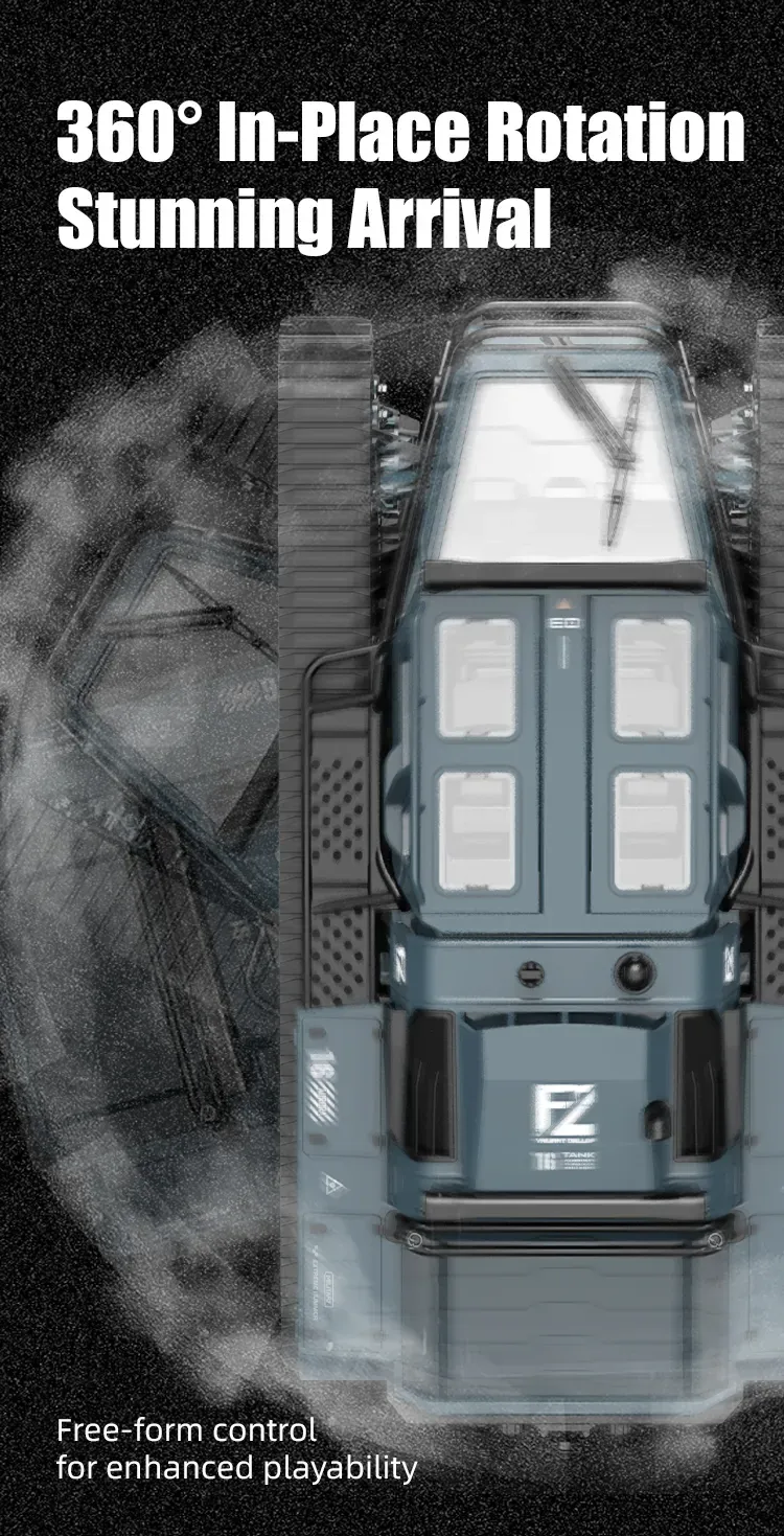 JJRC C8812 LED Light Full Scale Tracked Tank Simulation Model Toy RC Car Model