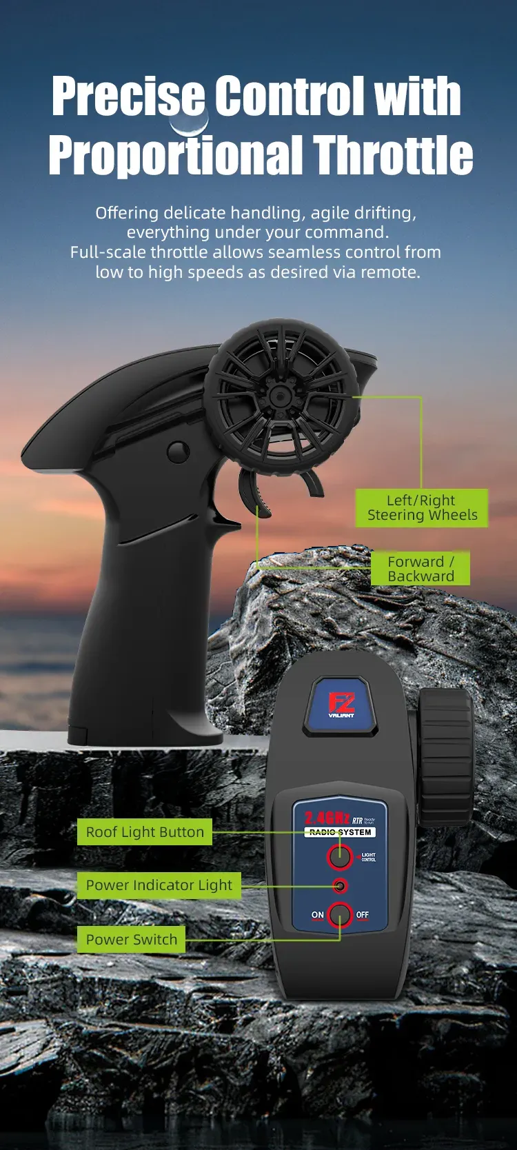 JJRC C8812 LED Light Full Scale Tracked Tank Simulation Model Toy RC Car Model