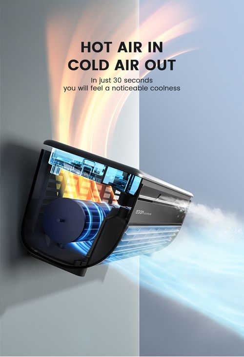 Wireless charging small air conditioner with cold fog function