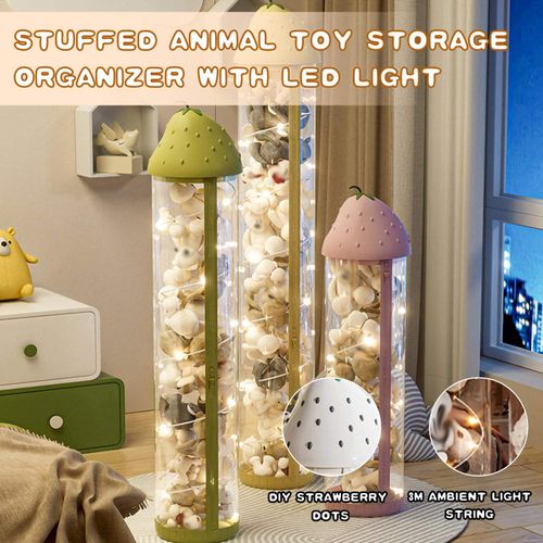 Toy zipper storage bucket with lighting