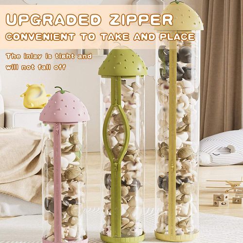 Toy zipper storage bucket with lighting