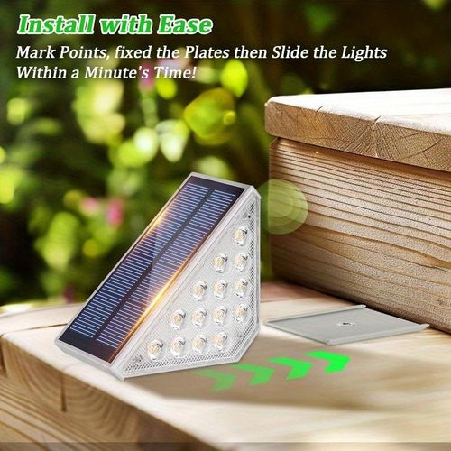 Waterproof luminous solar induction staircase light for outdoor lighting