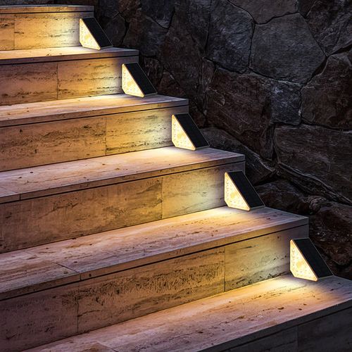 Waterproof luminous solar induction staircase light for outdoor lighting