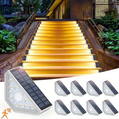 Waterproof luminous solar induction staircase light for outdoor lighting