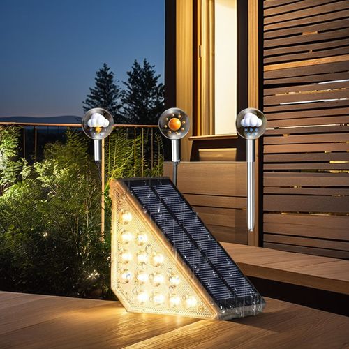 Waterproof luminous solar induction staircase light for outdoor lighting