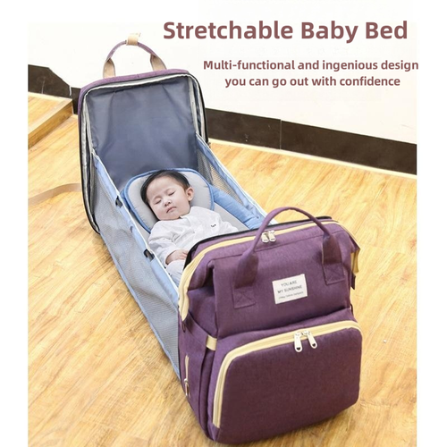 Multi functional fashionable folding bed, portable large capacity mother and baby bag