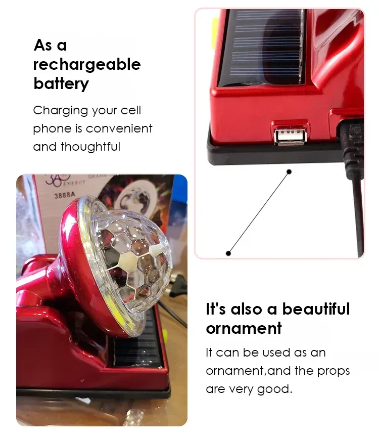 Disco Light Solar Charging Colorful Magic Ball RGB Atmosphere Light