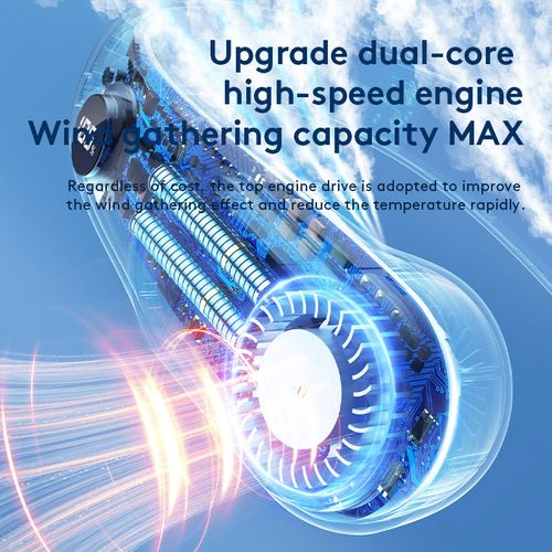 N23 LED display screen USB charging multifunctional mini hanging neck fan