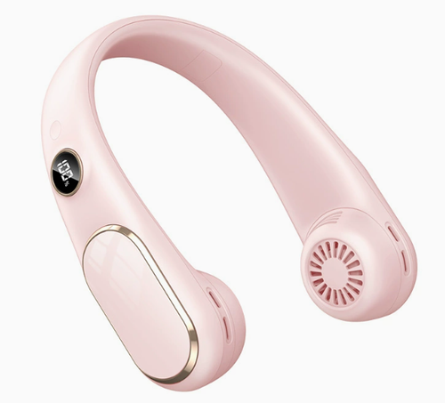 N23 LED display screen USB charging multifunctional mini hanging neck fan