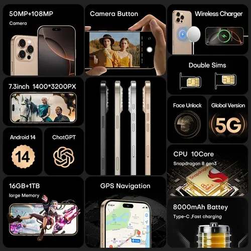 New i16 Pro Max Flagship Smartphone