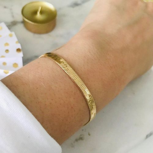 Minimalist Gold Chain Women's Set of 6 Multi-Layered Bracelets