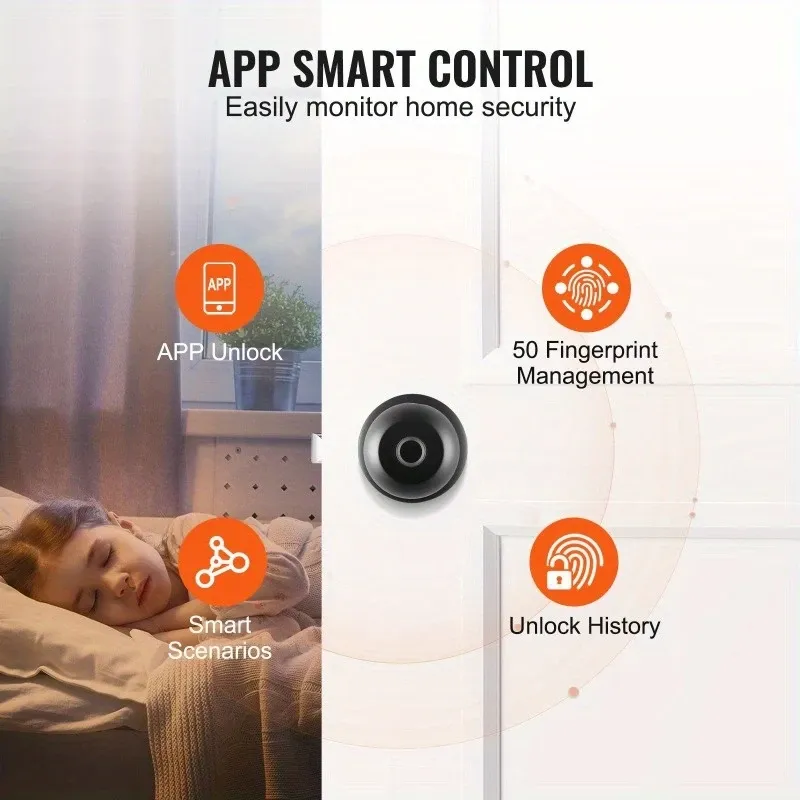 Wireless smart lock, fingerprint smart lock strap, and APP control