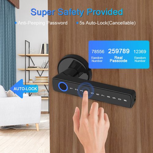 Fingerprint home security Seradula smart handle smart lock