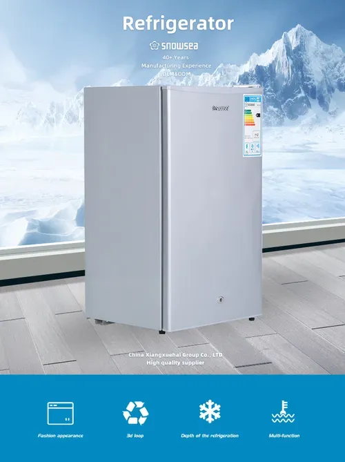 BC-92 Snowsea Defrosting Single Door Countertop Room Refrigerator Mini Countertop Refrigerator Top Freezer Refrigerator for Home Kitchen
