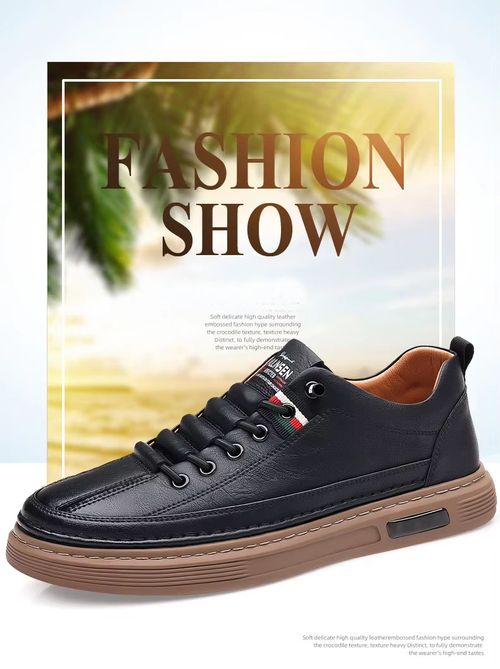 Men's Stylish Casual Soft-Sole Black Business Leather Shoes