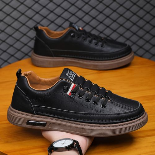 Men's Stylish Casual Soft-Sole Black Business Leather Shoes