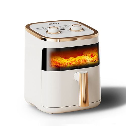 2024 New Air Fryer, New Smart Temperature Control Oven, Household Transparent Visual All-Glass Pot Electric Fryer.