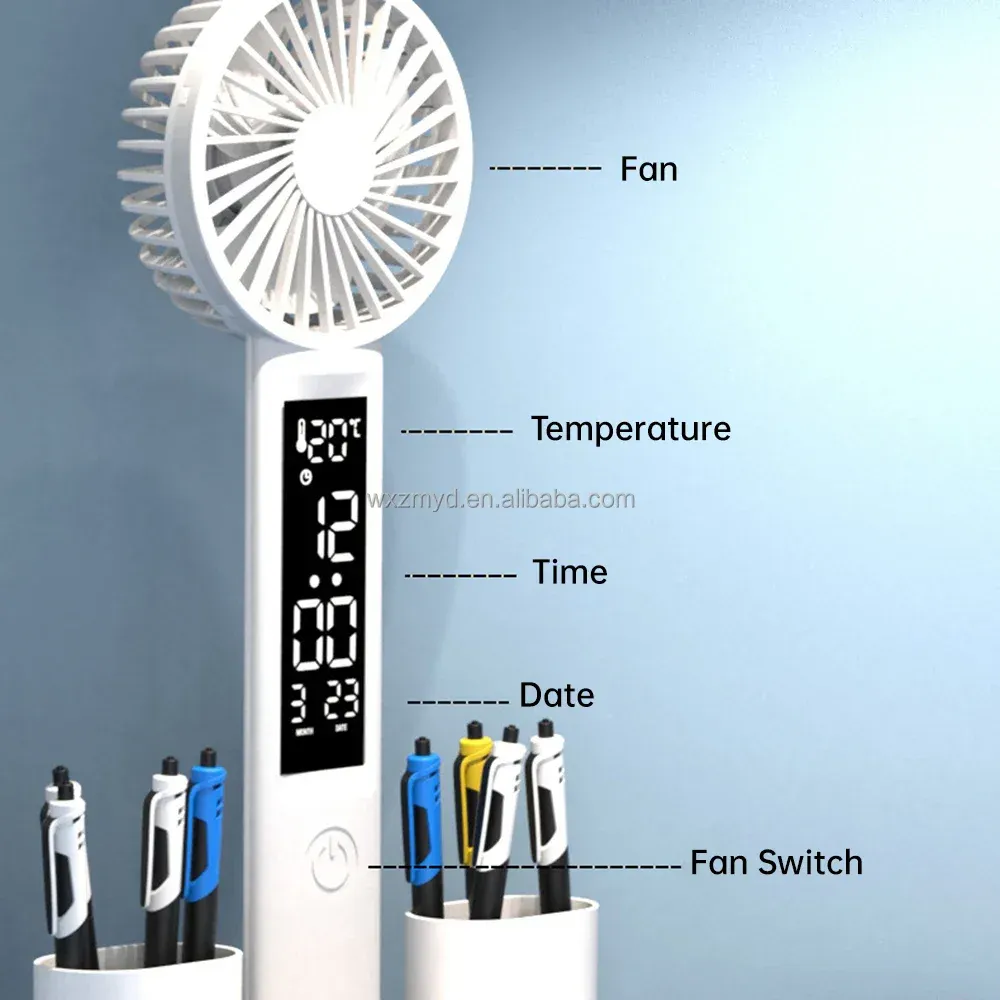 Can be used for desktop reading Displays temperature Time Date Multi-functional light with cooling fan is the perfect companion for nighttime companionship