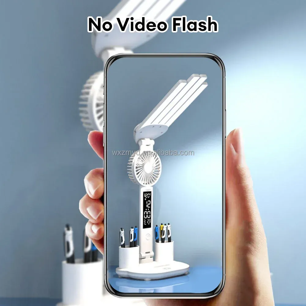 Can be used for desktop reading Displays temperature Time Date Multi-functional light with cooling fan is the perfect companion for nighttime companionship