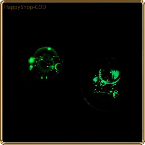 Moon pendant nightlight necklace - fashionable for night and solar constellations, colorful glass pendant, zinc alloy, perfect gift