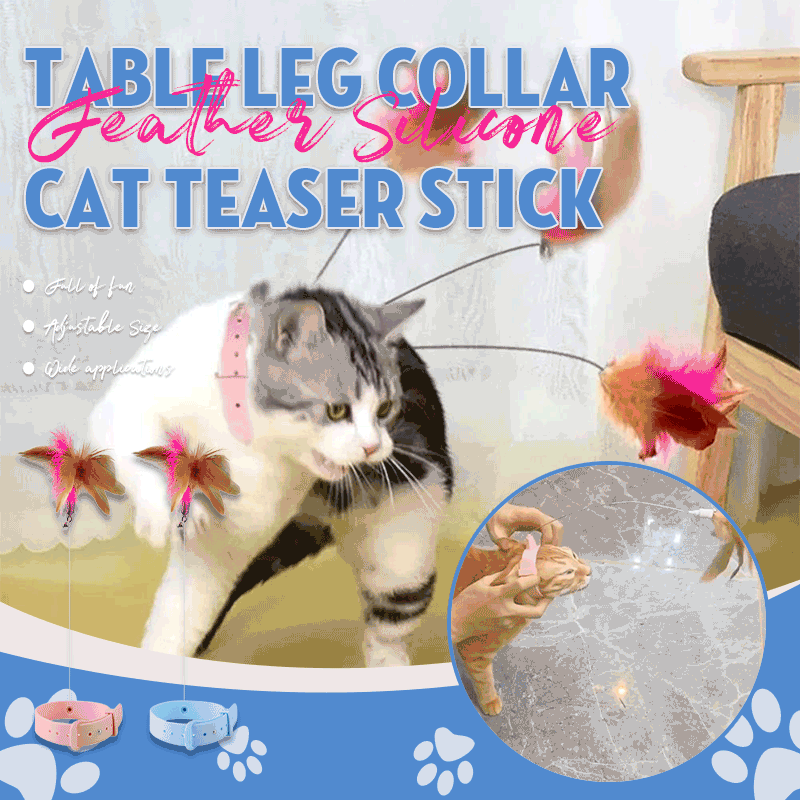 😻Feather silicone cat teasing stick