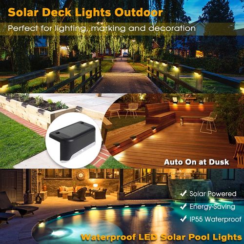 Auto-sensing LED solar staircase light