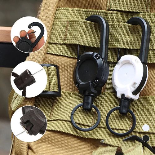 Automatic retractable outdoor anti-loss anti-theft keychain