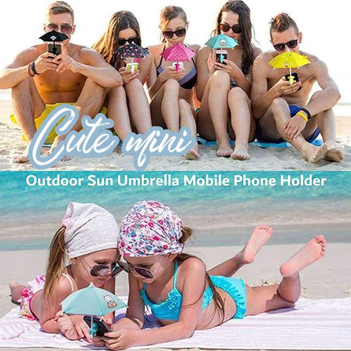 Cell phone outdoor sun block umbrella