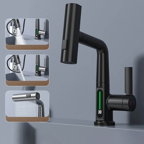 Multi-function digital display faucet