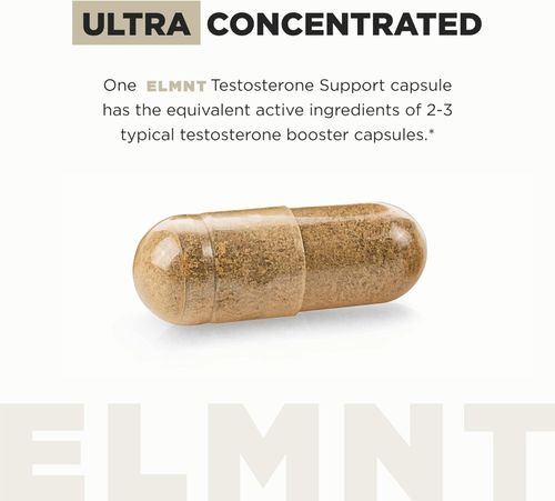 ELMNT 40,000mg 40x Strength Organic Black Maca Root + Ashwagandha -  Highest Potency Black Maca Root Capsules for Men Supplement 100% Pure Maca Peruana 40:1 Extract Maca Powder Pills Male Booster