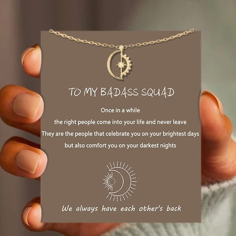 💓 To My Badass Squad Necklace - ''We always have each other's back''👩‍❤️‍👩