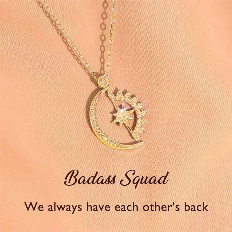 💓 To My Badass Squad Necklace - ''We always have each other's back''👩‍❤️‍👩