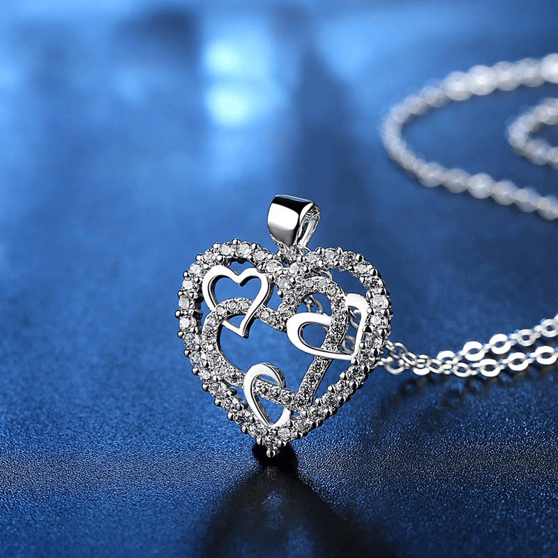 ✨Last Day Promotion 75% OFF💥👩‍❤️‍👩''Sisters of my soul & Friends of my heart''💕-Interlocking Hearts Necklace