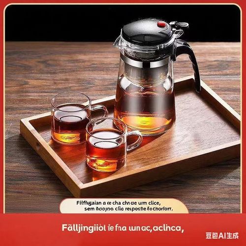 Bule de chá de alta temperatura estilo chinês para cerimónia do chá, serviço de chá doméstico, filtro de um botão, chávena de chá, chá e separação de água, bule de vidro