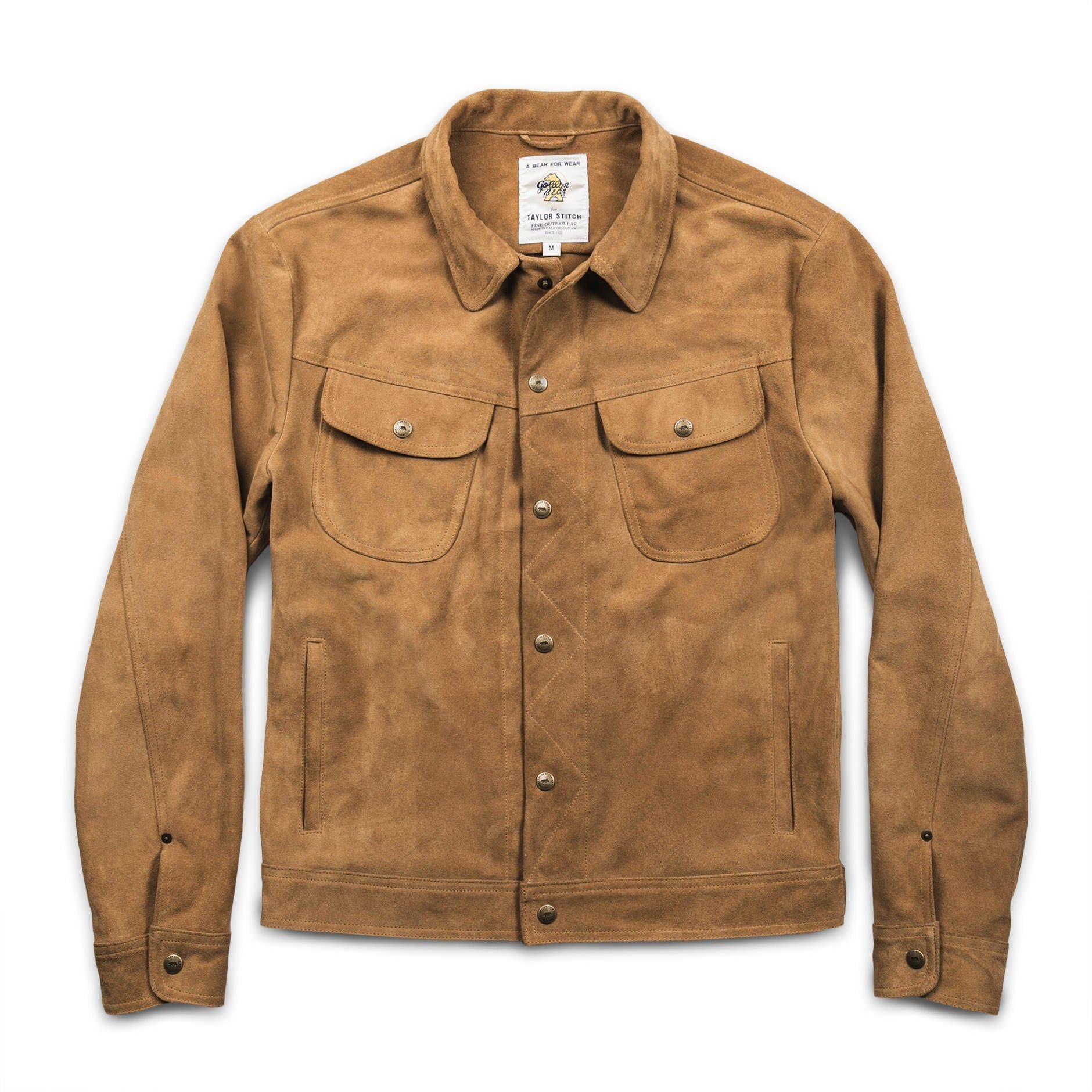 Ouown Long Haul Jacket in Sand Weatherproof Suede