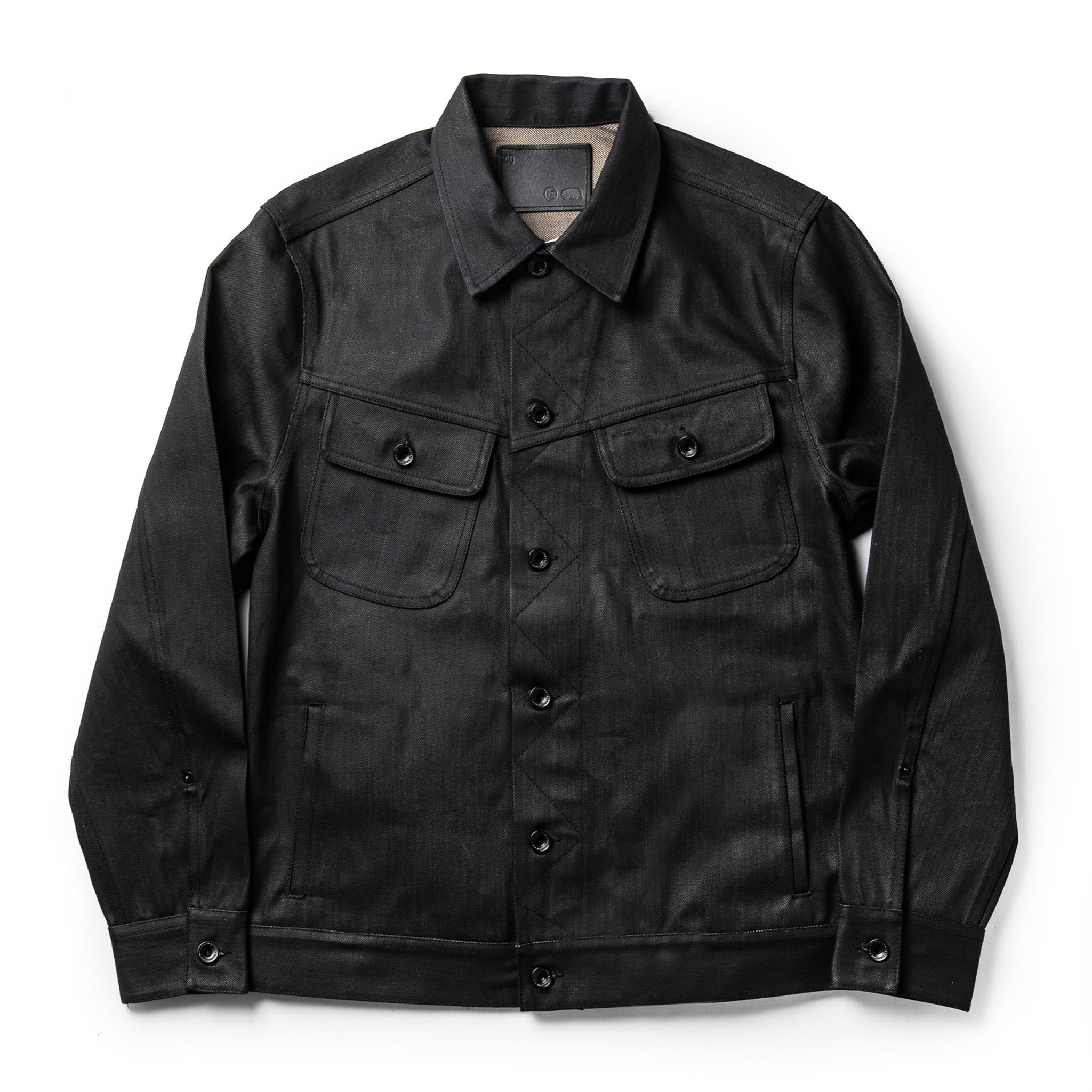 Ouown Long Haul Jacket in Black Over-dye Selvage