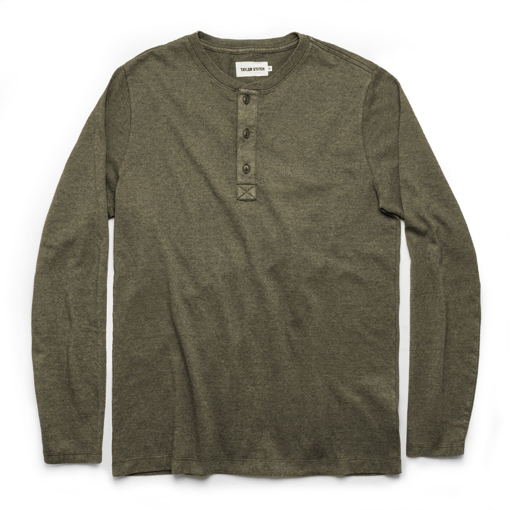 Ouown Heavy Bag Henley in Fatigue Green