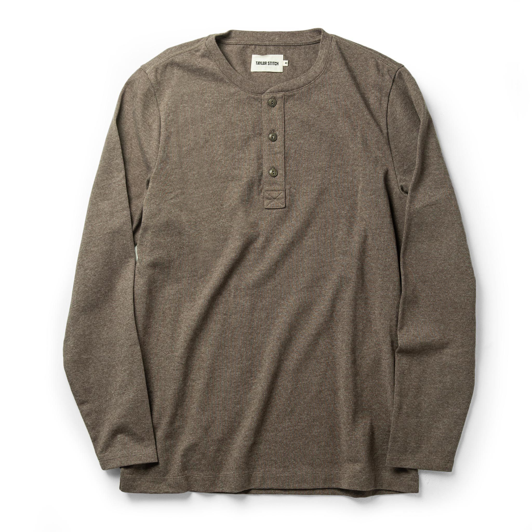 Ouown Heavy Bag Henley in Espresso