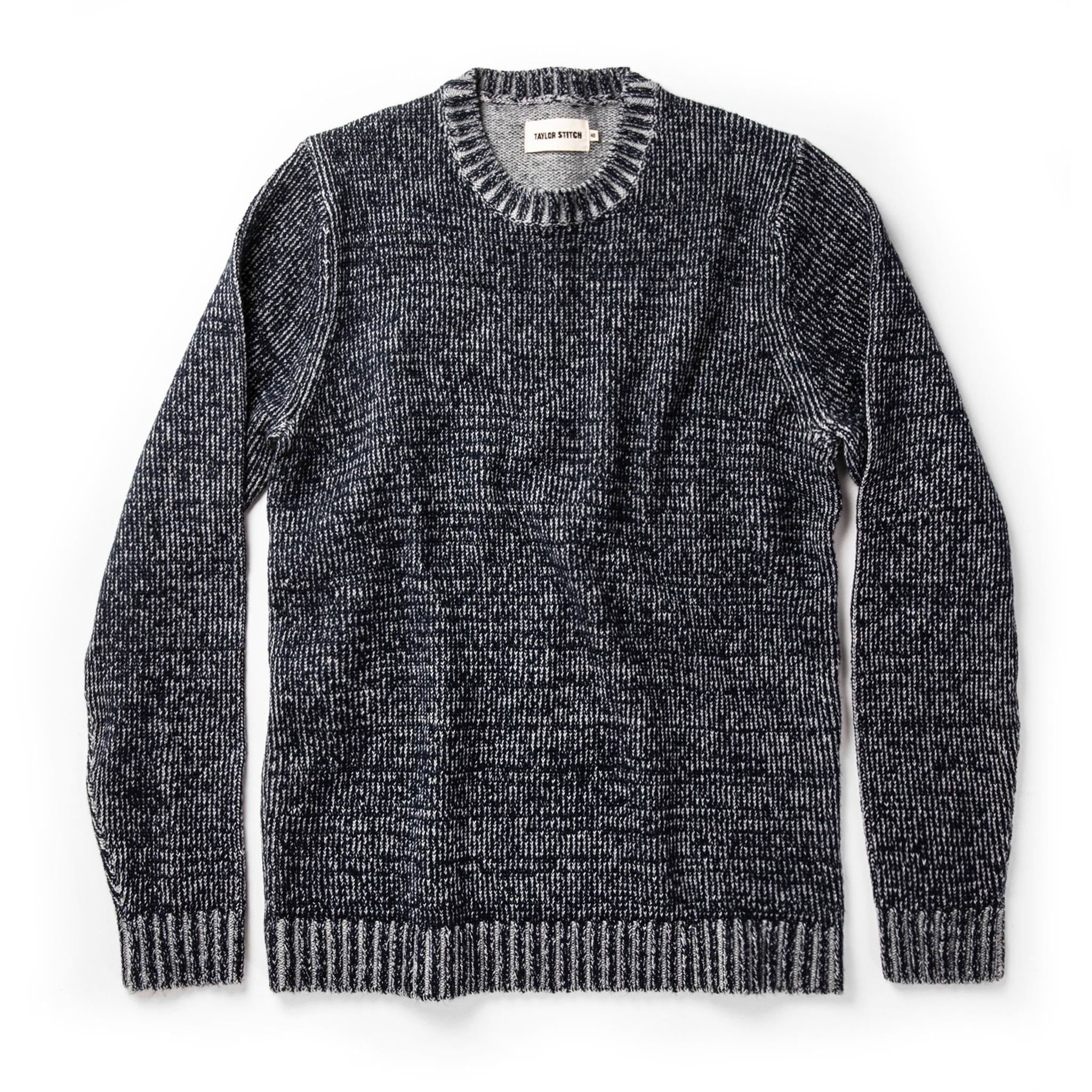 Ouown Headland Sweater in Marled Navy