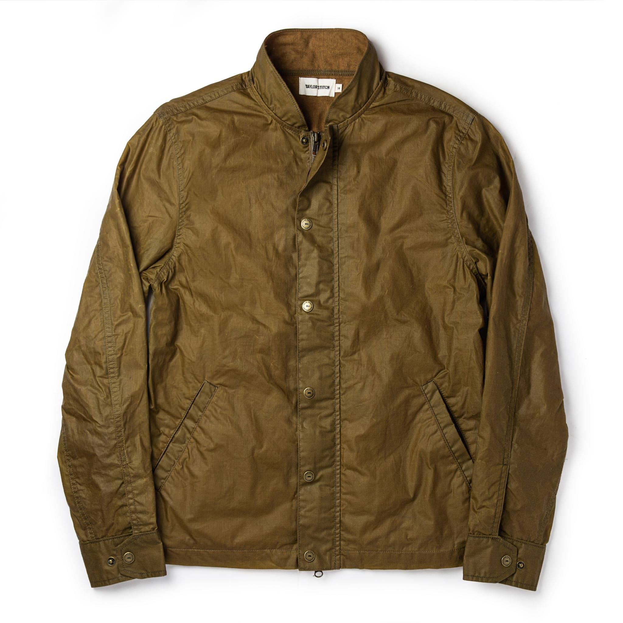 Ouown Bomber Jacket in Field Tan Wax Canvas