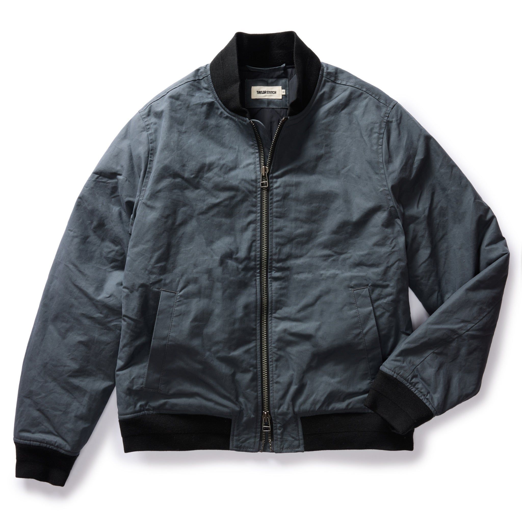 Ouown Bomber Jacket in Charcoal Dry Wax