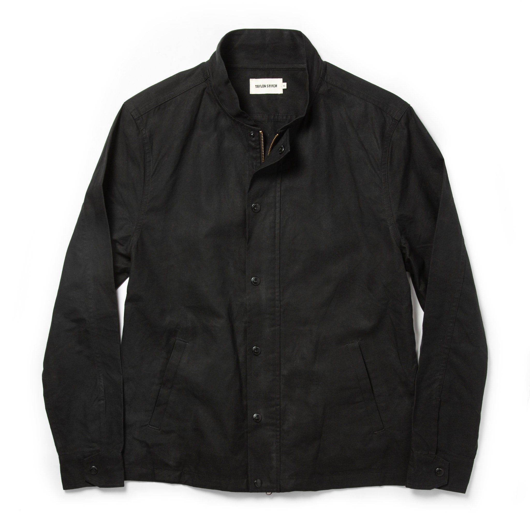 Ouown Bomber Jacket in Black Dry Wax