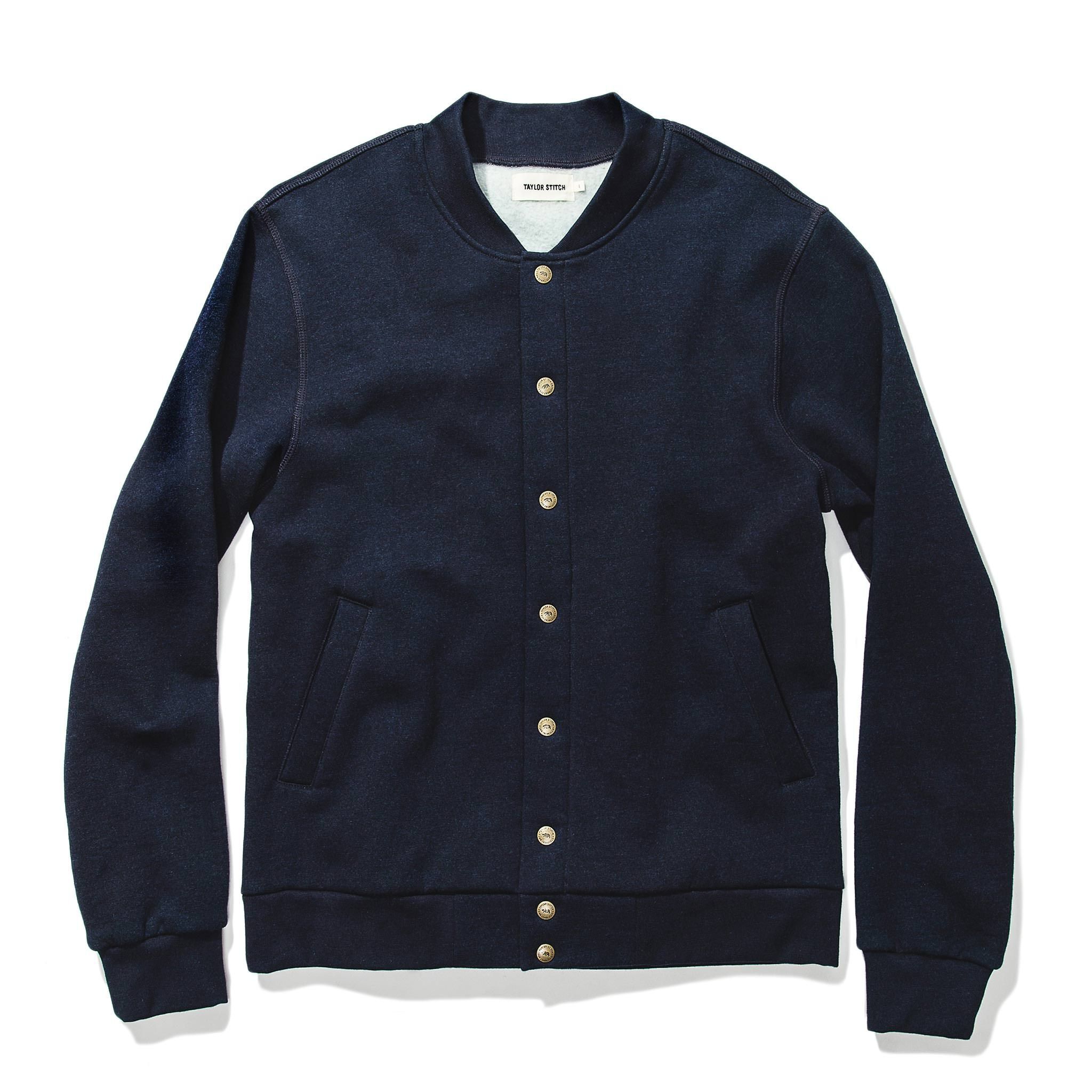 Ouown Bomber in Indigo Fleece