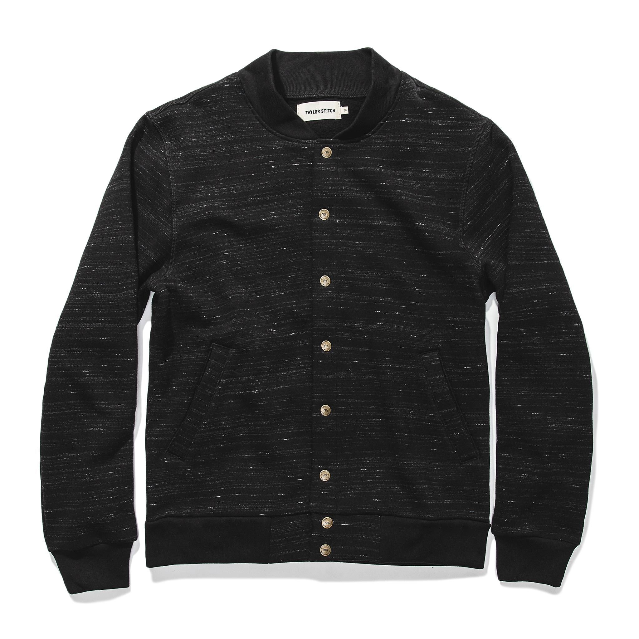 Ouown Bomber in Black Fleece