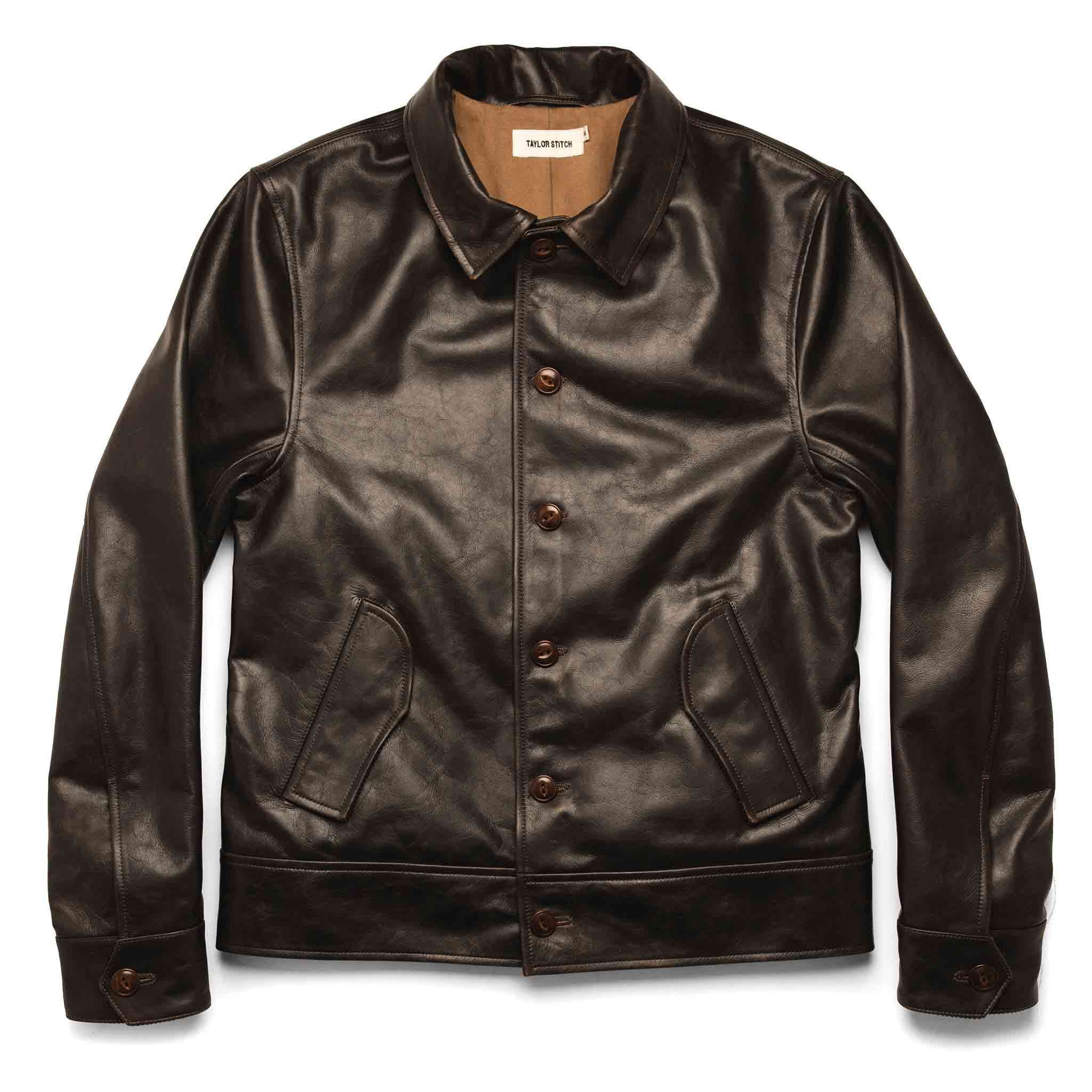 Ouown Cuyama Jacket in Cola Leather