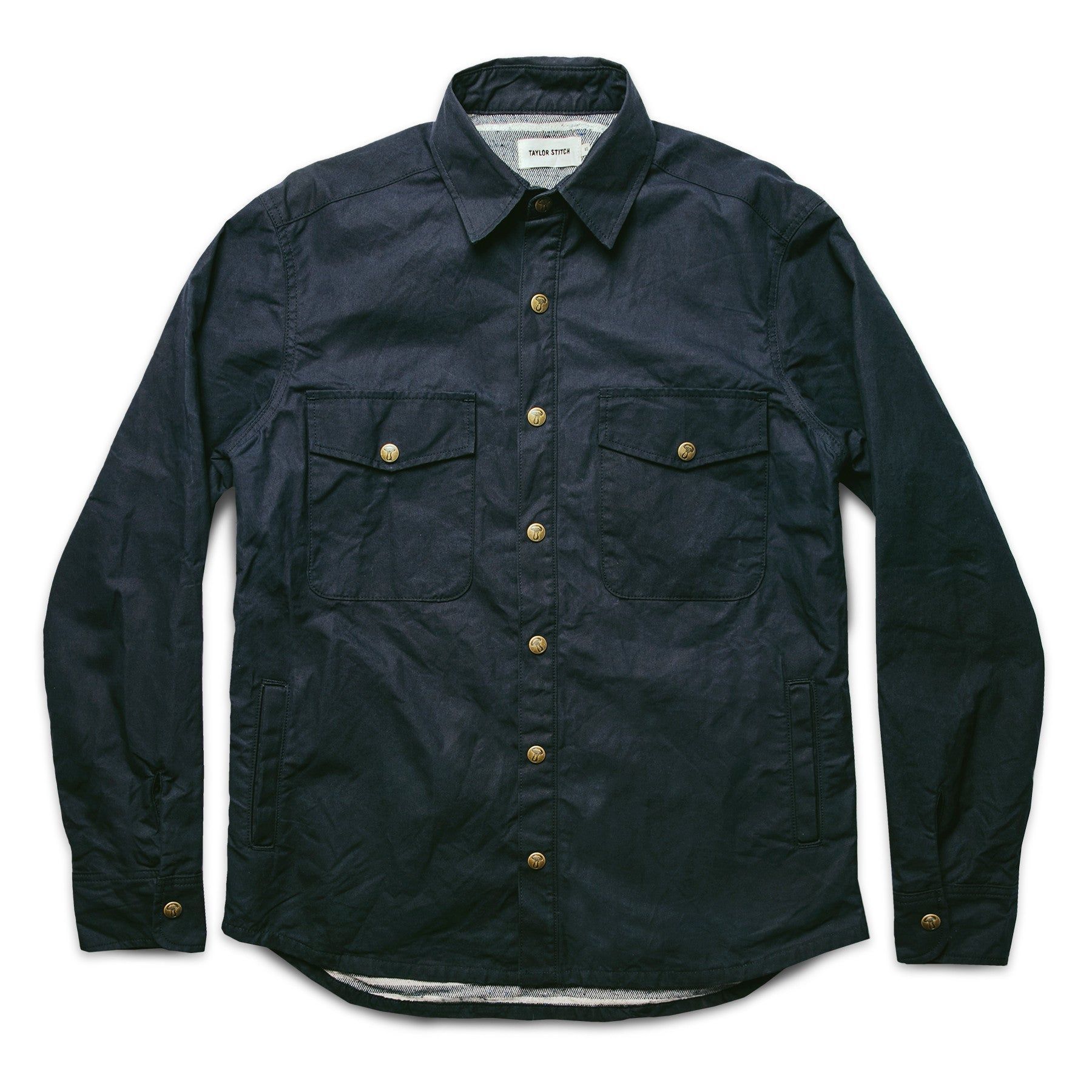 Ouown Chore Jacket in Navy Dry Wax Canvas