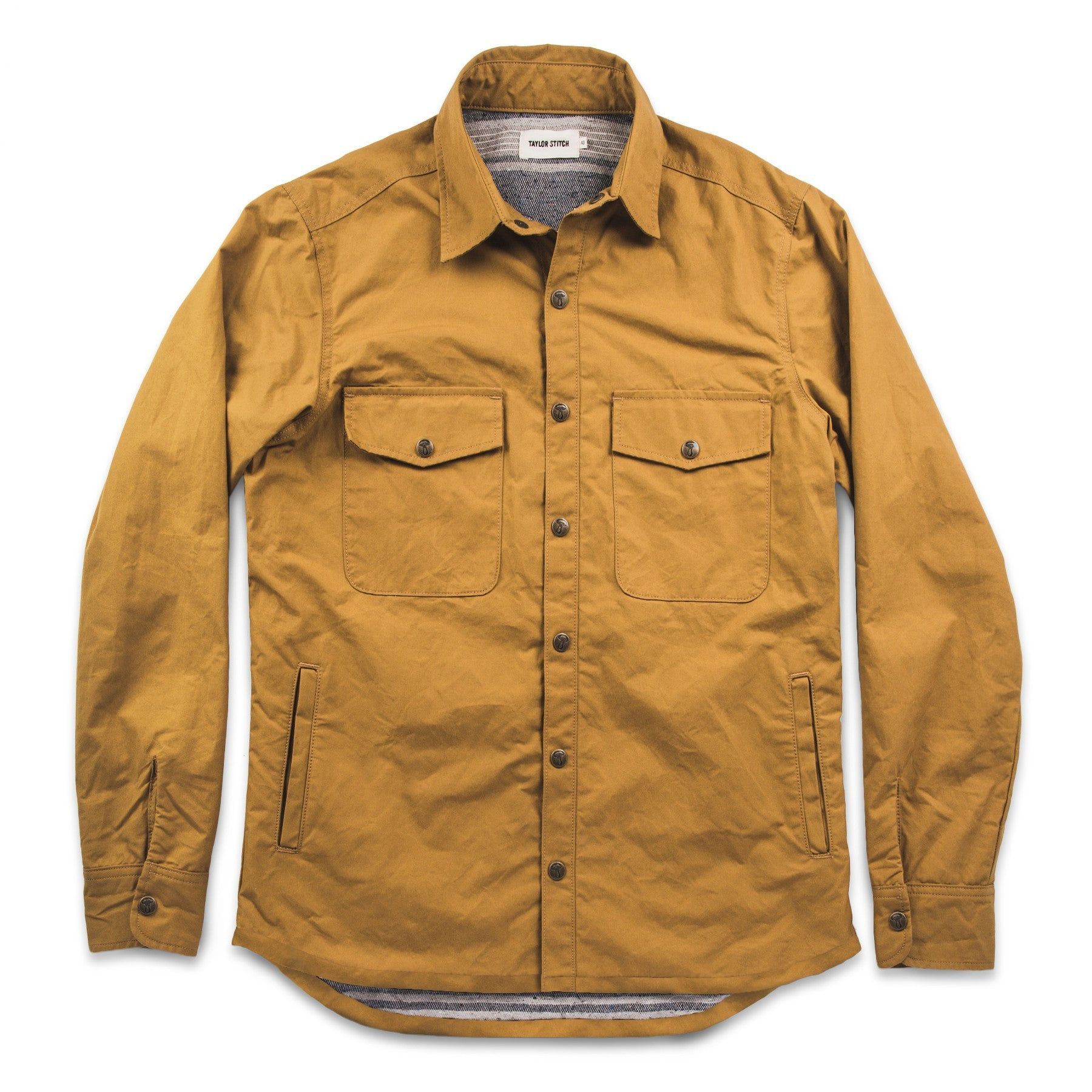 Ouown Chore Jacket in Mustard Dry Wax Canvas